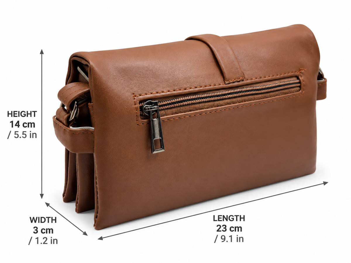 BATUTA Women's Sling Bag for Girls, Stylish Crossbody Shoulder Bag with Flap Closure, Adjustable Strap & Elegant Design