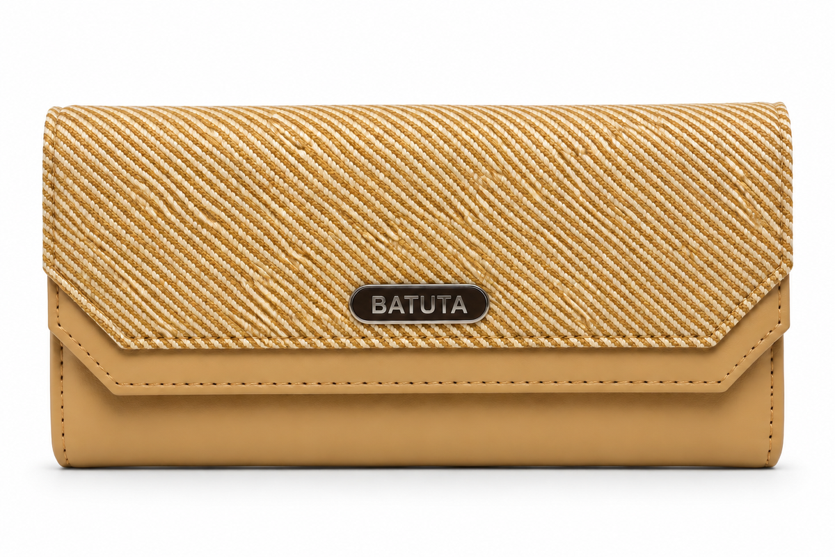 BATUTA Women’s Three Zip Multi-Compartment Clutch Wallet | Stylish Long Purse with Zipper Pocket | Spacious Ladies Wallet for Cash, Cards & Mobile
