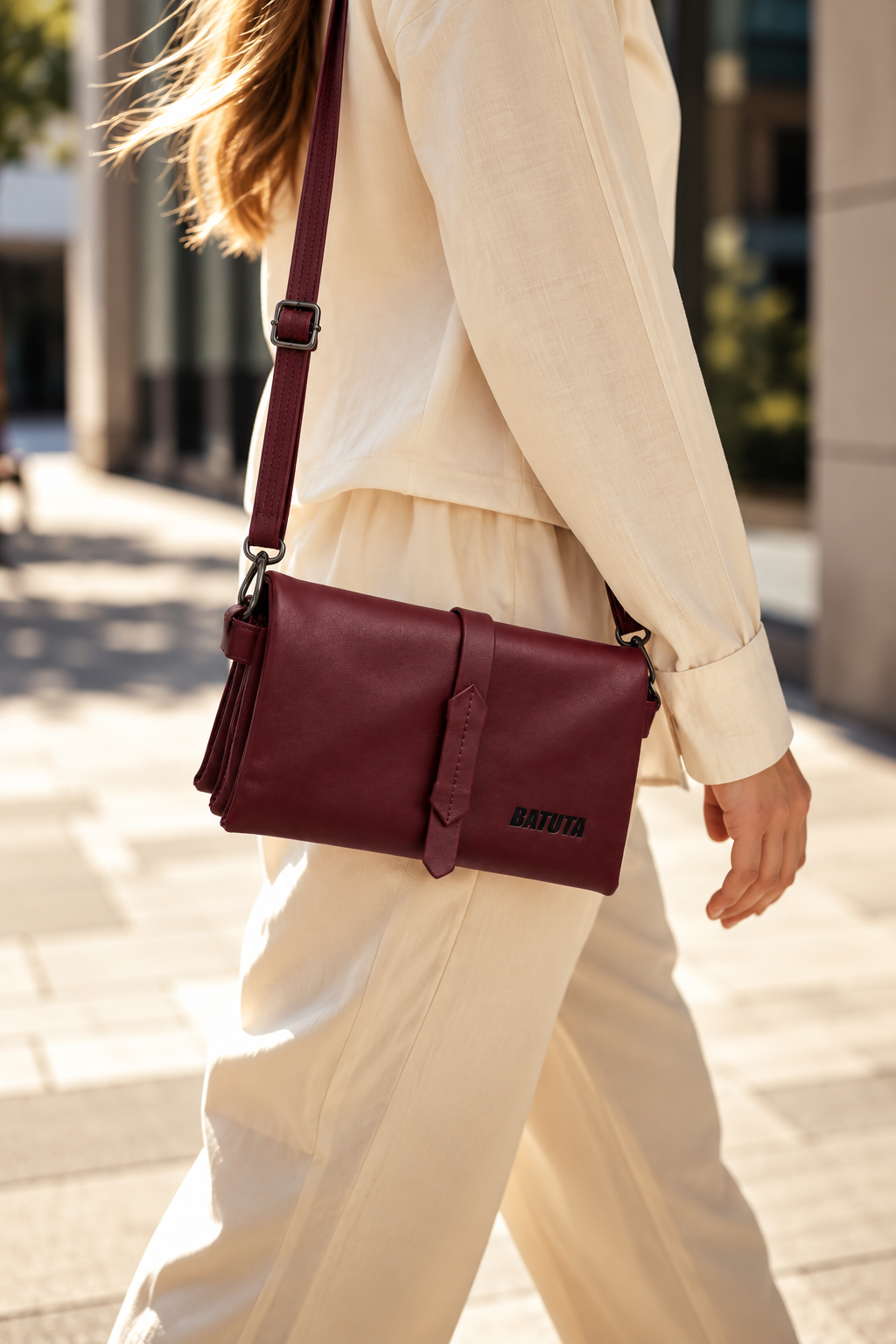 BATUTA Women's Sling Bag for Girls, Stylish Crossbody Shoulder Bag with Flap Closure, Adjustable Strap & Elegant Design
