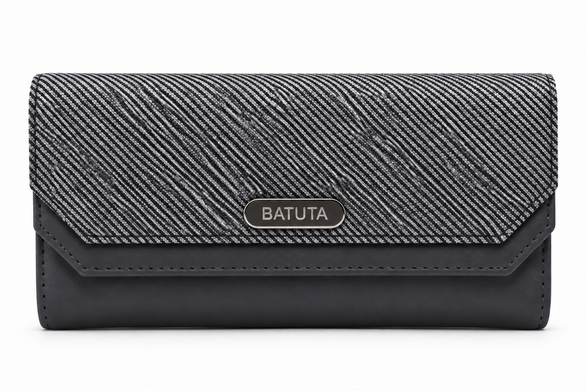 BATUTA Women’s Three Zip Multi-Compartment Clutch Wallet | Stylish Long Purse with Zipper Pocket | Spacious Ladies Wallet for Cash, Cards & Mobile