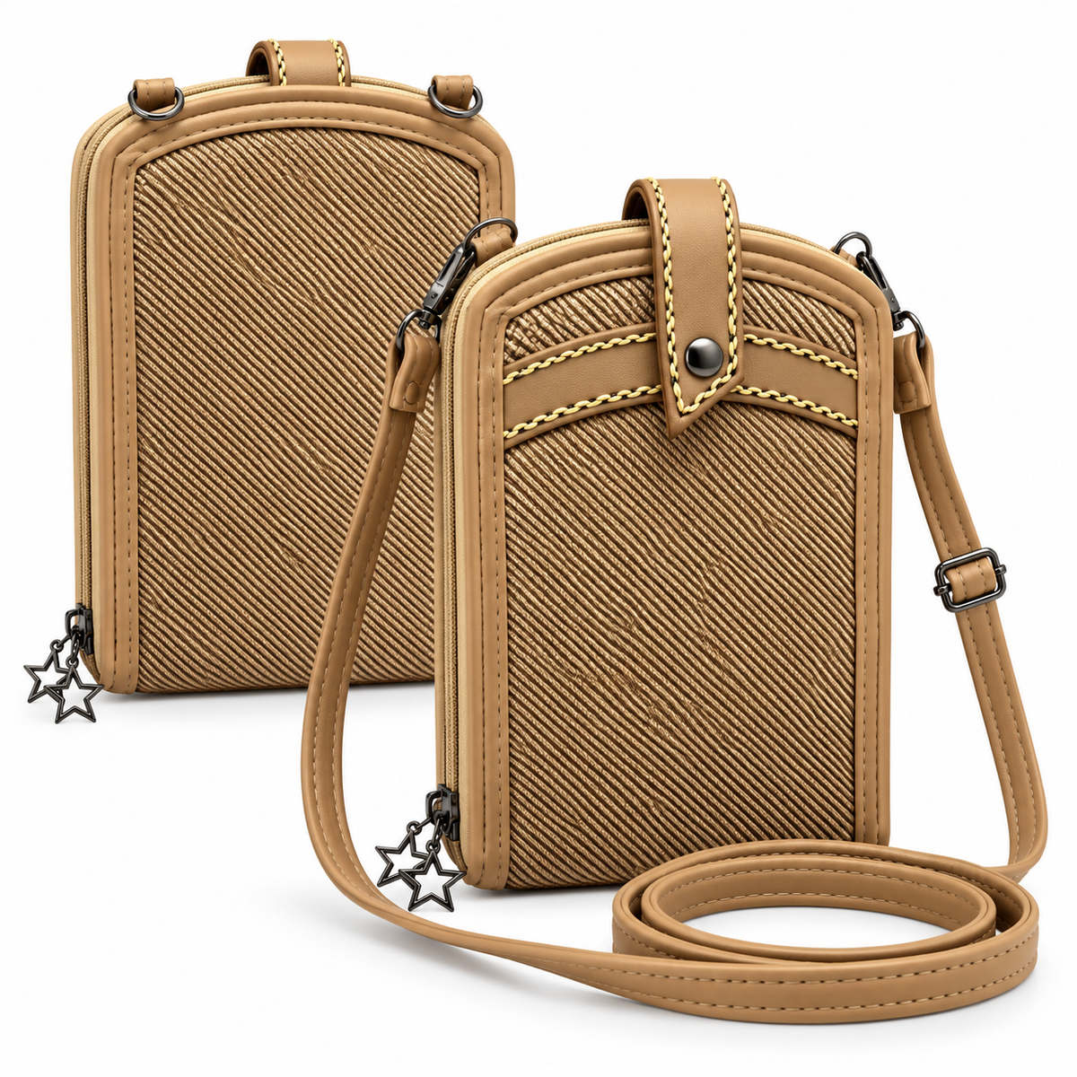 Women’s Sling Bag with Adjustable Strap | Stylish 2-Zip Crossbody Bag for Daily Use | Compact Shoulder Bag with Multiple Compartments
