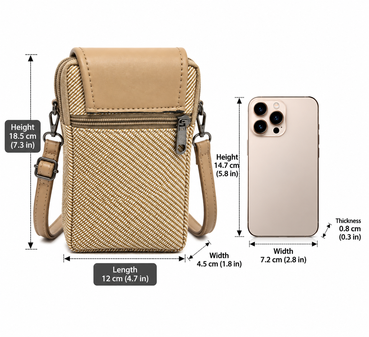 Women’s Mobile Slim Sling Bag for Smartphone | Compact Crossbody Bag with Adjustable Strap | Stylish Mini Mobile Phone Bag for Travel, Shopping & Daily Use