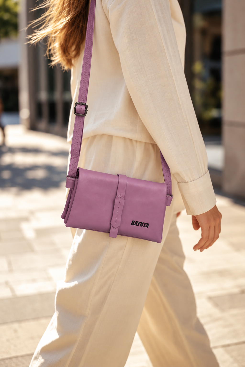 BATUTA Women's Sling Bag for Girls, Stylish Crossbody Shoulder Bag with Flap Closure, Adjustable Strap & Elegant Design