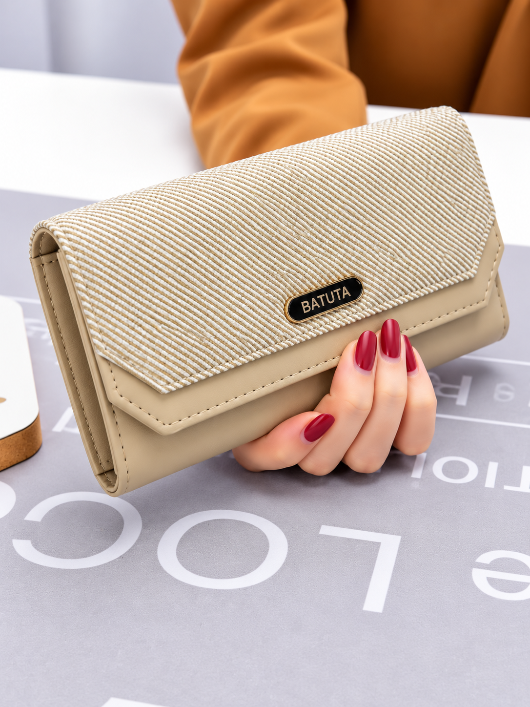 BATUTA Women’s Three Zip Multi-Compartment Clutch Wallet | Stylish Long Purse with Zipper Pocket | Spacious Ladies Wallet for Cash, Cards & Mobile