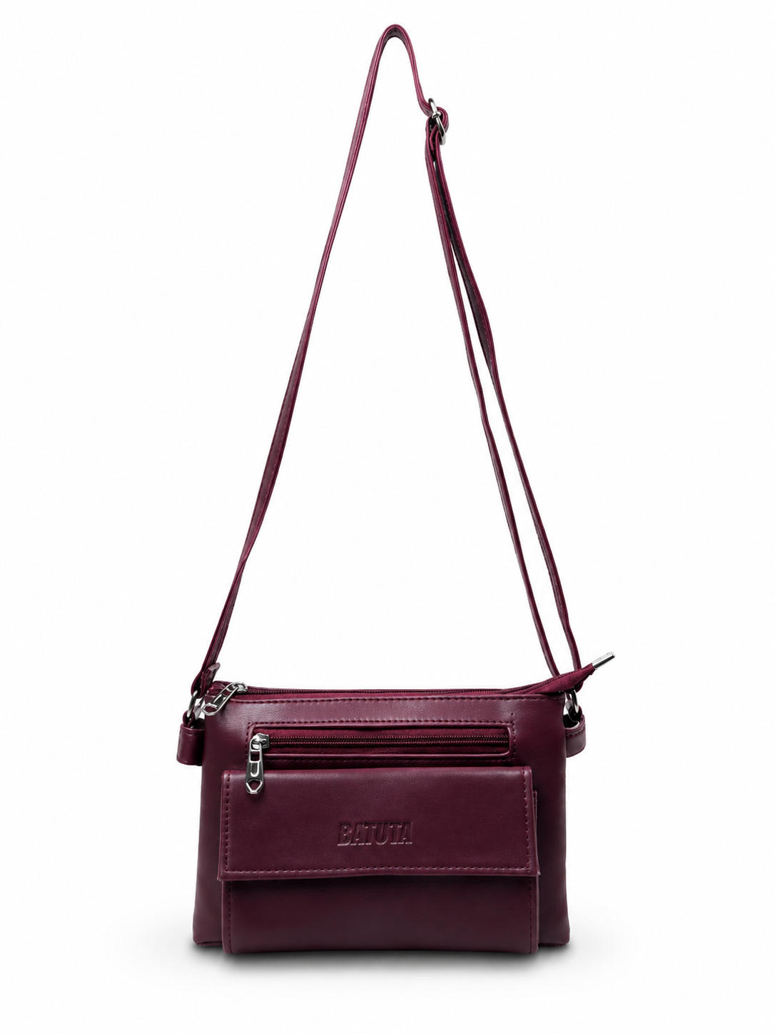 Women Stylish 3 Zip Sling Bag | Premium PU Leather Crossbody Bag | Multi Compartment Shoulder Bag for Women