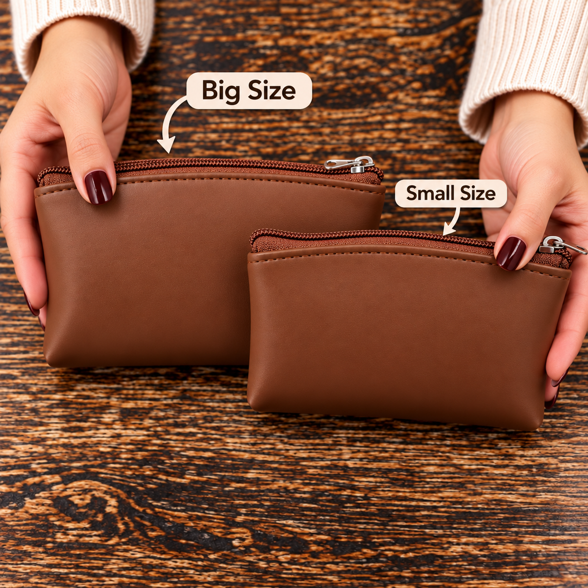 BATUTA Women Wallet Set of 2 | Small & Large Ladies Wallet | Zipper Wallet for Women | Multipurpose Wallet for Cash, Cards & Essentials