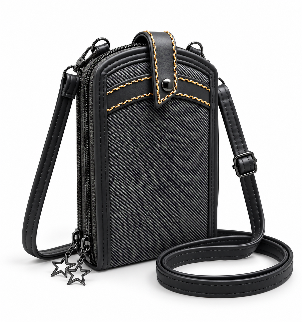 Women’s Sling Bag with Adjustable Strap | Stylish 2-Zip Crossbody Bag for Daily Use | Compact Shoulder Bag with Multiple Compartments