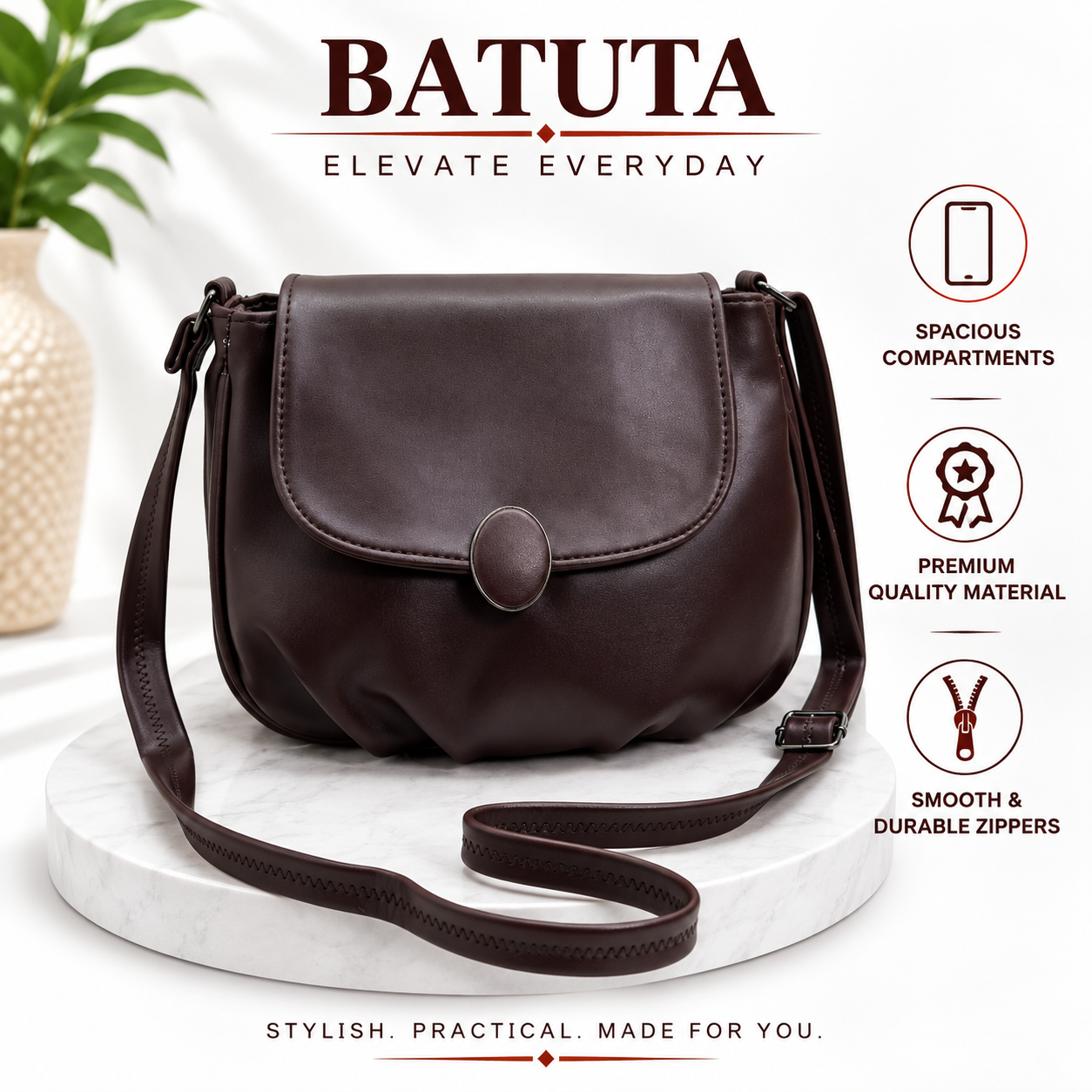 Women’s Sling Handbag | Stylish Crossbody Shoulder Bag for Women | Trendy Casual & Party Purse