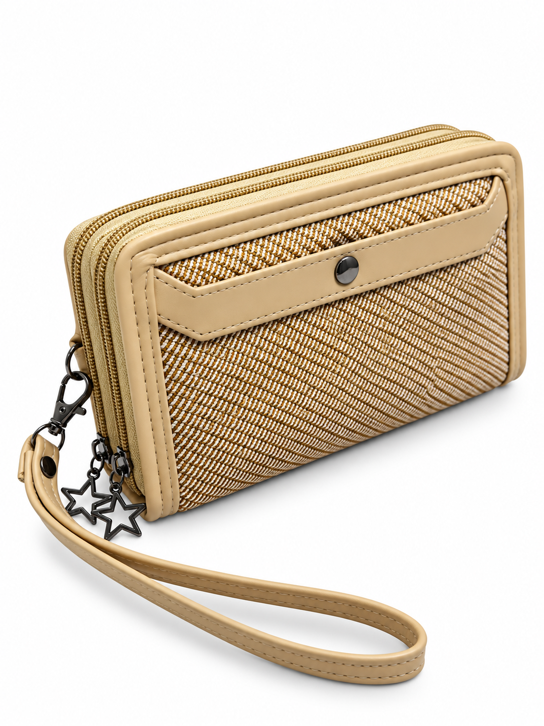 BATUTA Women’s Hand Kit Wristlet Pouch | Dual Zipper Multi-Compartment Handbag | Stylish Compact Organizer for Everyday Essentials