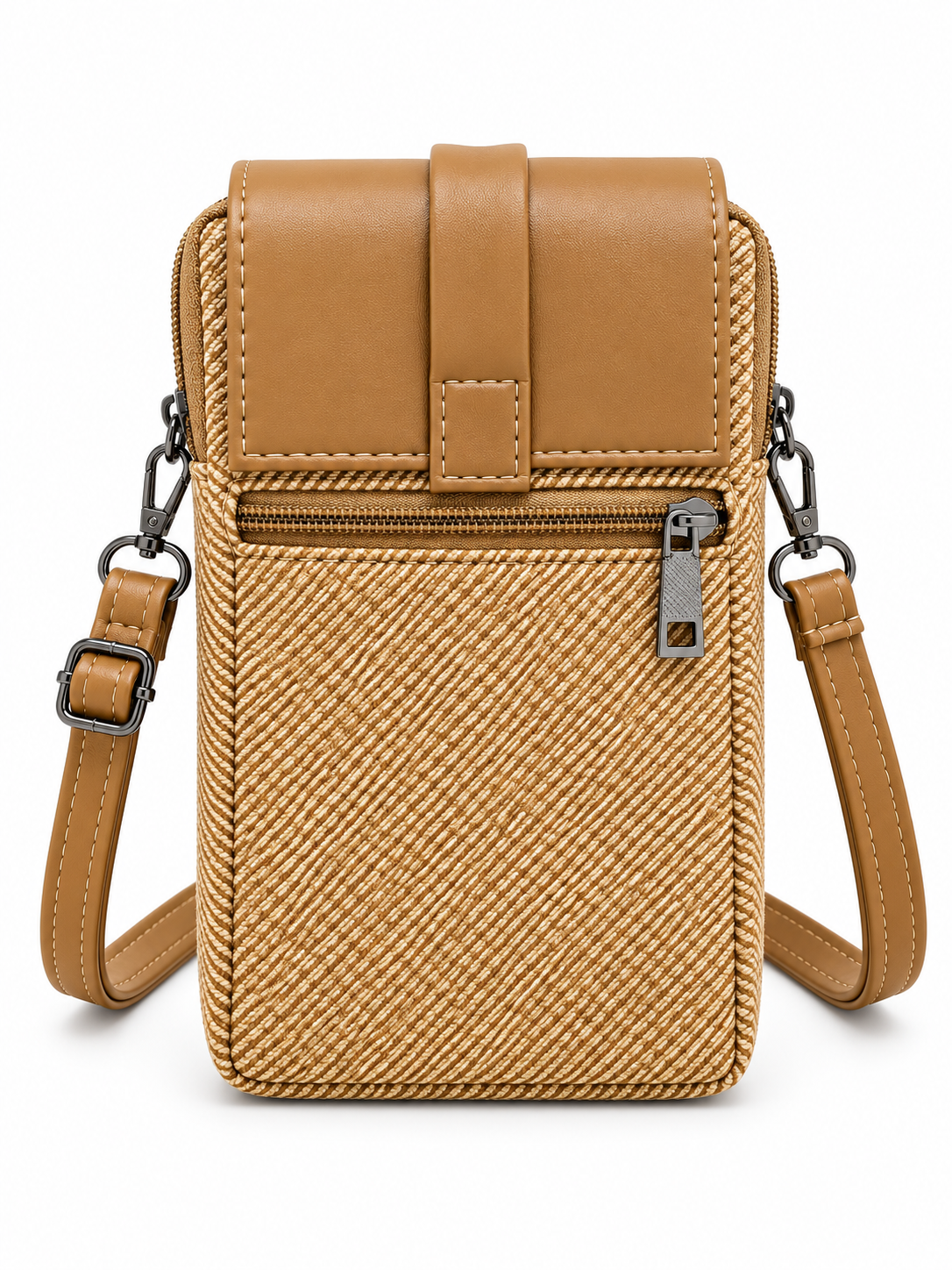 BATUTA HUB Women’s Mobile Sling Bag Crossbody Bag | Compact Double Zipper Shoulder Bag for Phone, Cards & Essentials | Stylish Everyday Mini Sling Purse