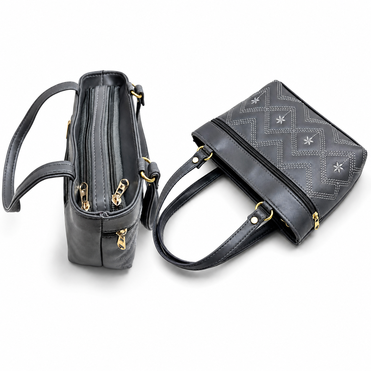 Women Stylish PU Leather Handbag | Small Tote Bag for Daily Use | Zipper Closure Hand Purse for Girls & Women