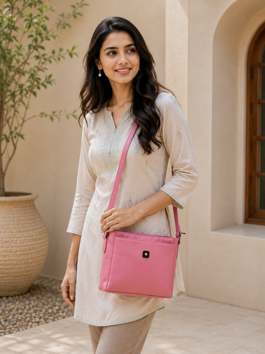 Women’s Premium PU Leather Crossbody Sling Bag | Stylish Shoulder Bag with Front Pocket