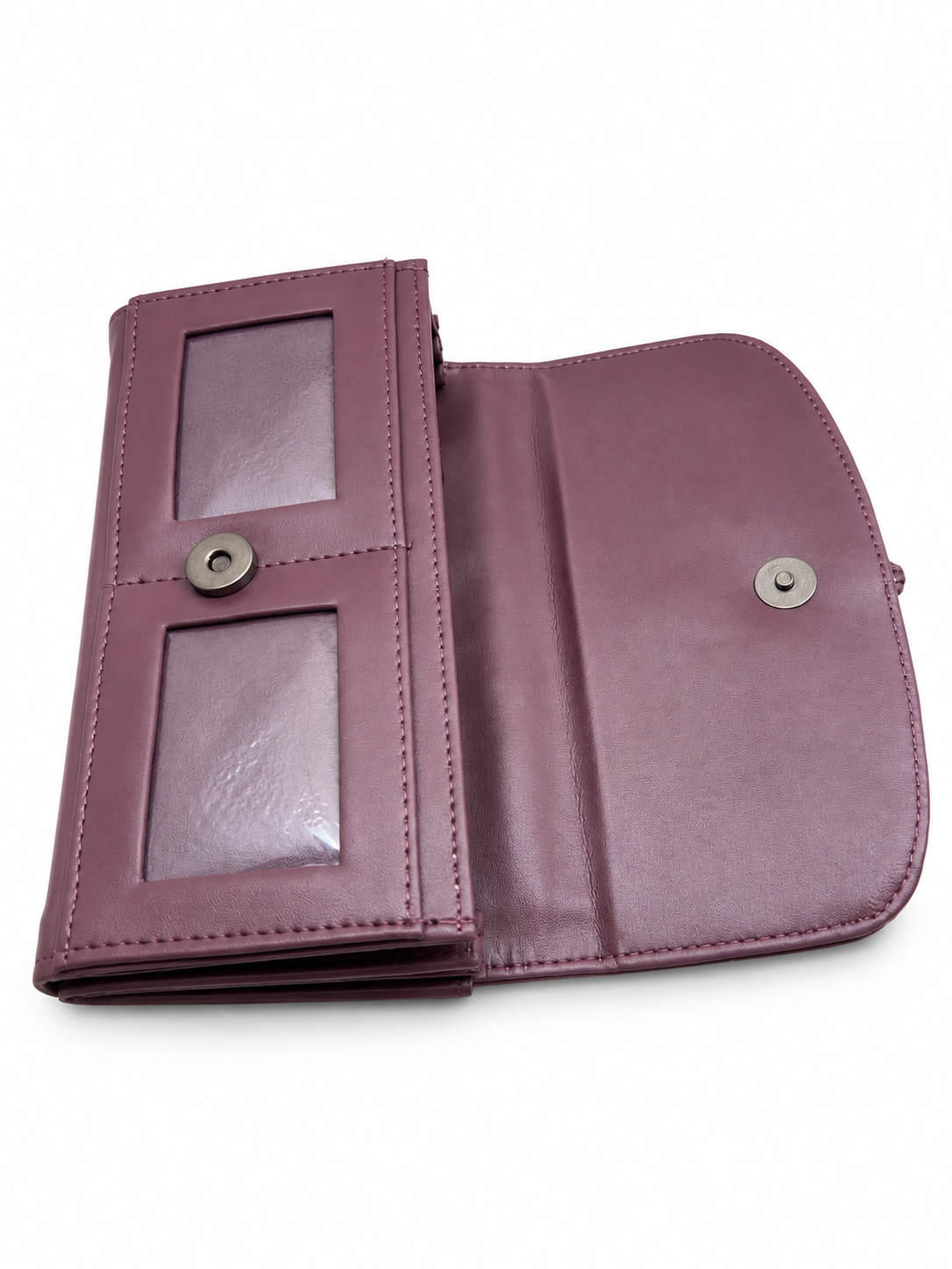 Women’s Stylish Clutch Wallet with Flap Closure | Elegant PU Leather Long Wallet for Women | Multiple Compartments & Card Holder |