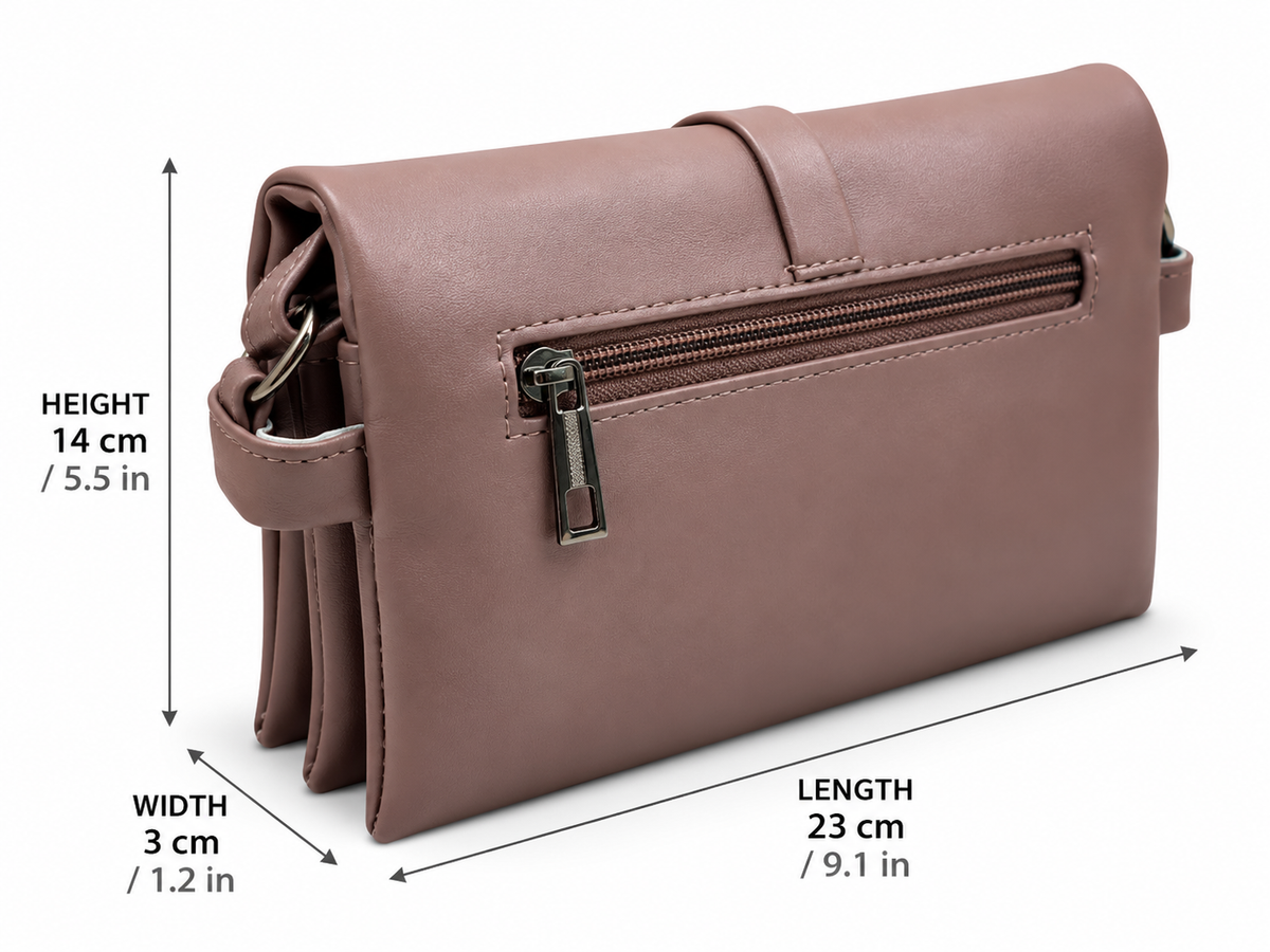 BATUTA Women's Sling Bag for Girls, Stylish Crossbody Shoulder Bag with Flap Closure, Adjustable Strap & Elegant Design