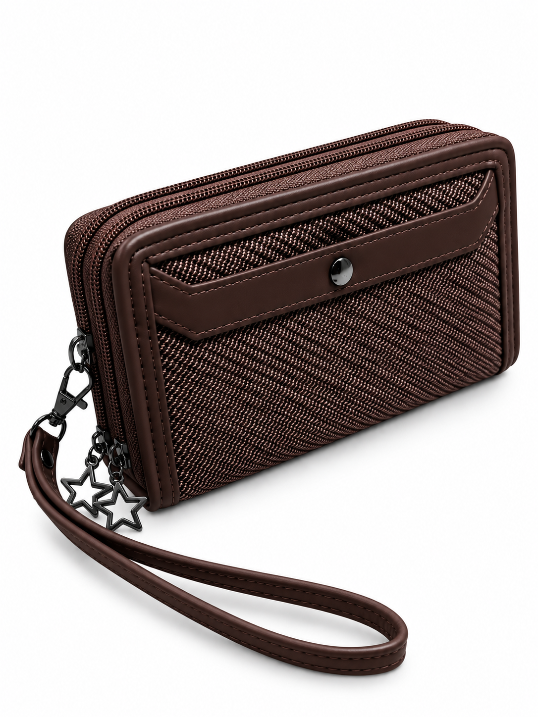 BATUTA Women’s Hand Kit Wristlet Pouch | Dual Zipper Multi-Compartment Handbag | Stylish Compact Organizer for Everyday Essentials