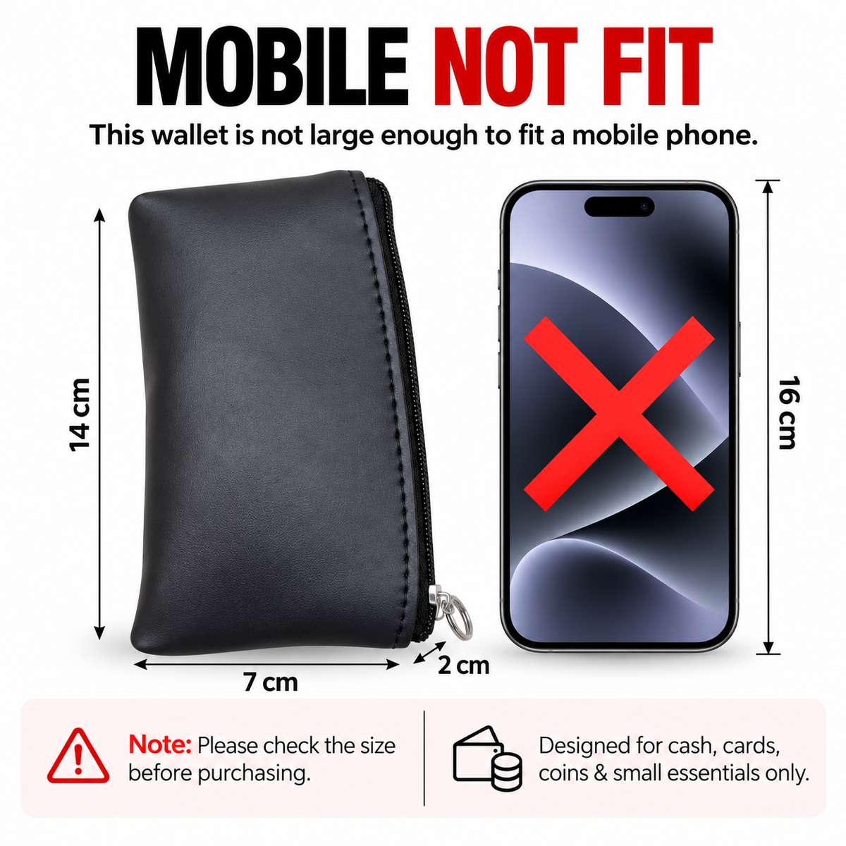 BATUTA Women Wallet Set of 2 | Small & Large Ladies Wallet | Zipper Wallet for Women | Multipurpose Wallet for Cash, Cards & Essentials