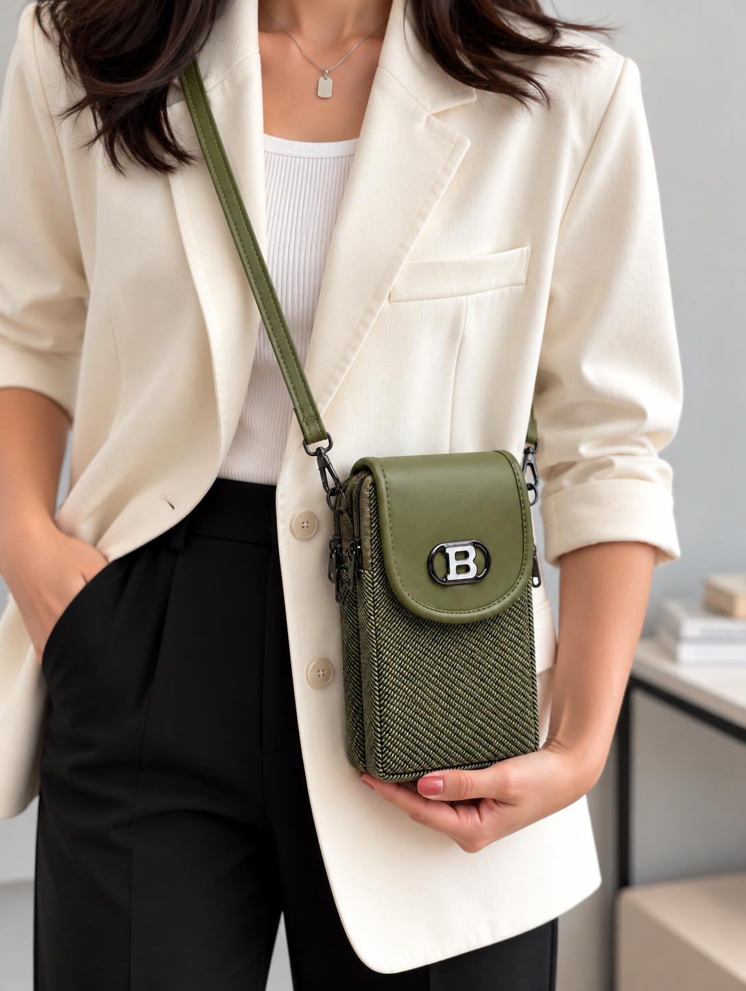 Women’s Mobile Slim Sling Bag for Smartphone | Compact Crossbody Bag with Adjustable Strap | Stylish Mini Mobile Phone Bag for Travel, Shopping & Daily Use