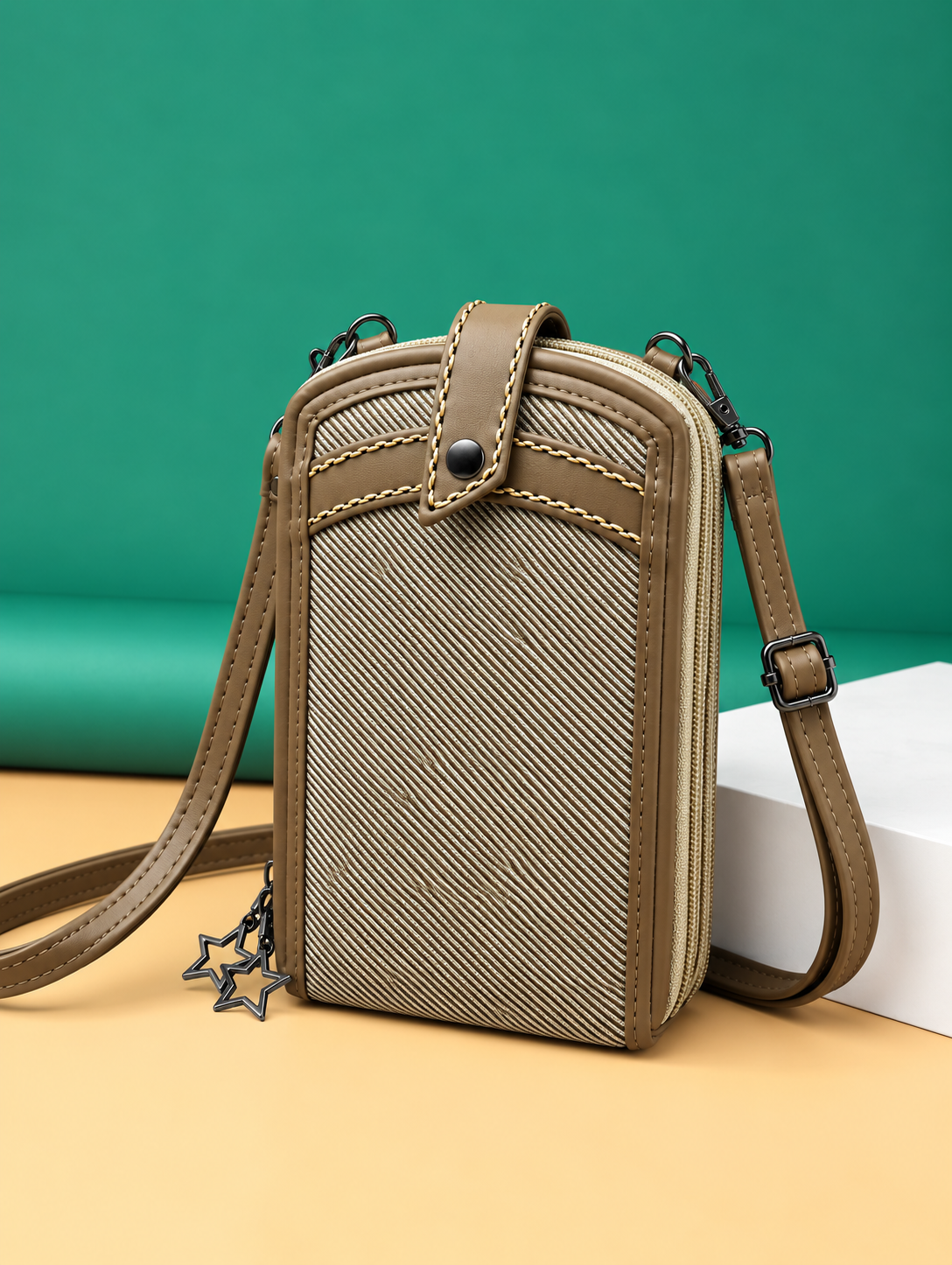 Women’s Sling Bag with Adjustable Strap | Stylish 2-Zip Crossbody Bag for Daily Use | Compact Shoulder Bag with Multiple Compartments