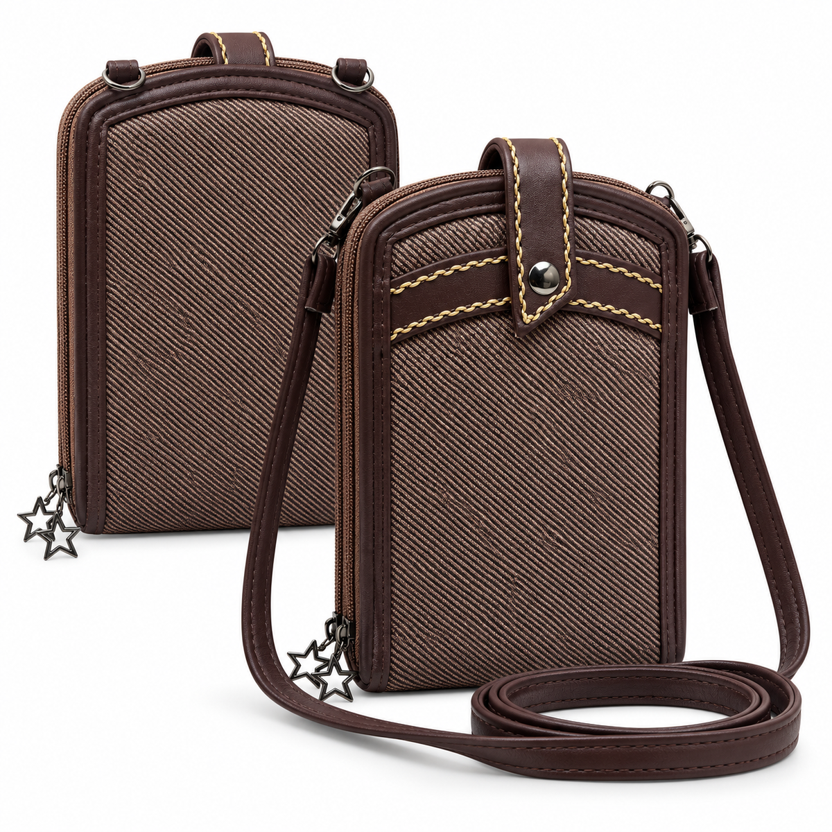 Women’s Sling Bag with Adjustable Strap | Stylish 2-Zip Crossbody Bag for Daily Use | Compact Shoulder Bag with Multiple Compartments