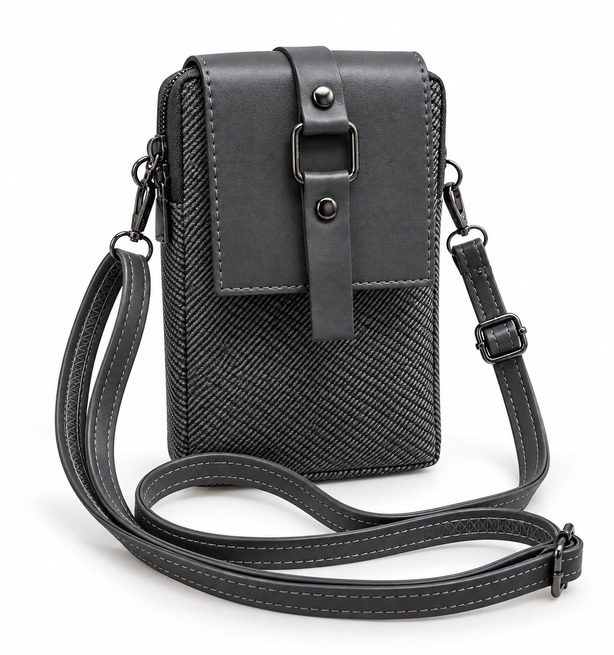 BATUTA HUB Women’s Mobile Sling Bag Crossbody Bag | Compact Double Zipper Shoulder Bag for Phone, Cards & Essentials | Stylish Everyday Mini Sling Purse
