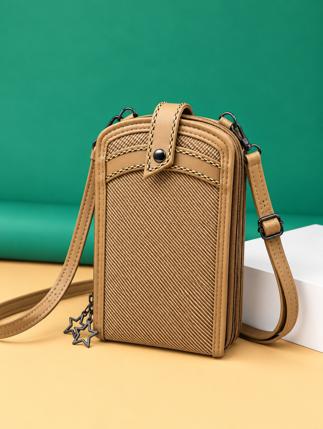 Women’s Sling Bag with Adjustable Strap | Stylish 2-Zip Crossbody Bag for Daily Use | Compact Shoulder Bag with Multiple Compartments