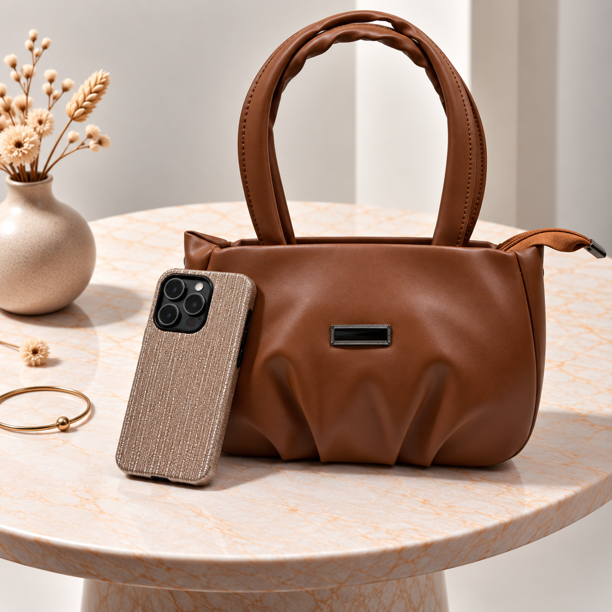 Women’s Stylish Handbag | Premium PU Leather Tote Bag | Spacious Shoulder & Hand Bag