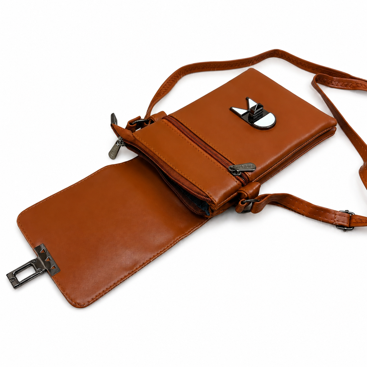Women’s Stylish Sling Bag | Premium Faux Leather Crossbody Bag for Women | Compact Shoulder Bag with Adjustable Strap, Front Flap & Secure Closure