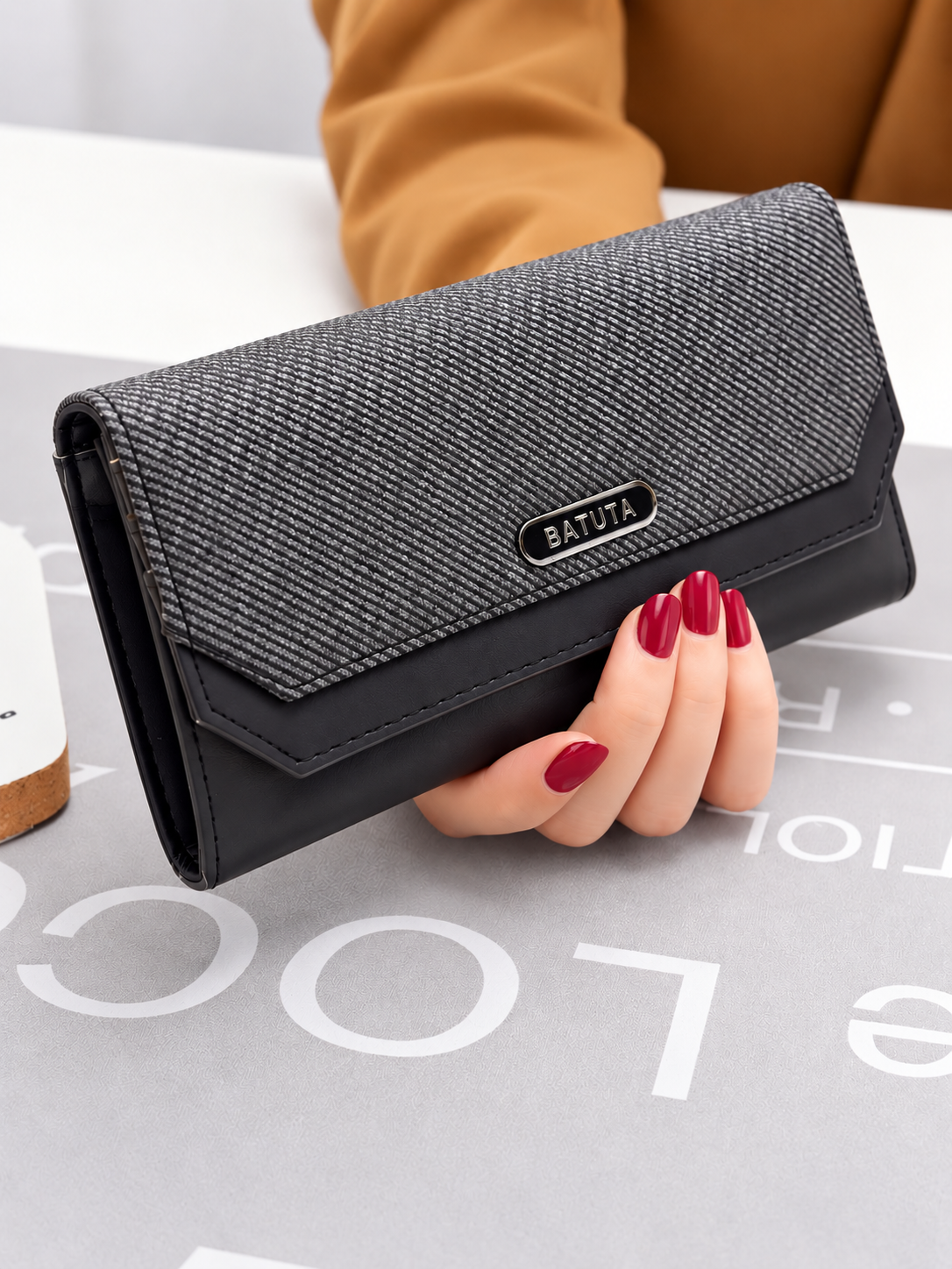 BATUTA Women’s Three Zip Multi-Compartment Clutch Wallet | Stylish Long Purse with Zipper Pocket | Spacious Ladies Wallet for Cash, Cards & Mobile