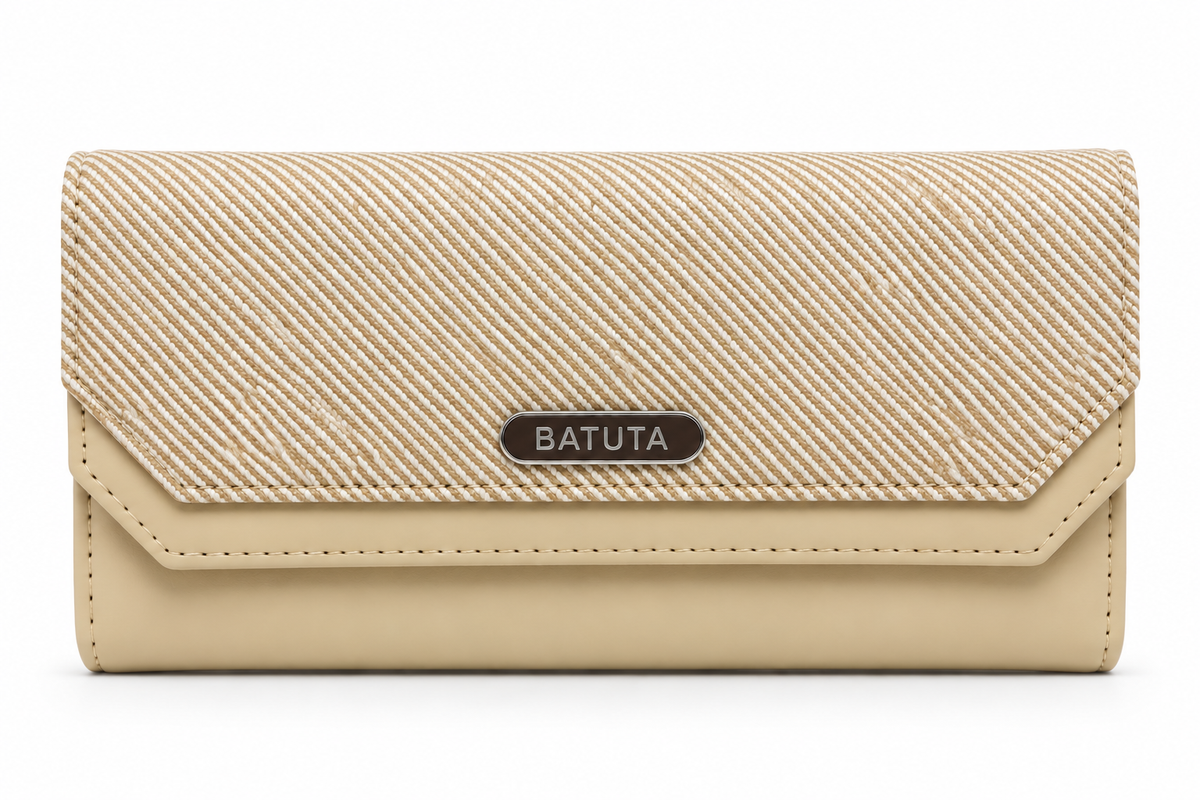BATUTA Women’s Three Zip Multi-Compartment Clutch Wallet | Stylish Long Purse with Zipper Pocket | Spacious Ladies Wallet for Cash, Cards & Mobile