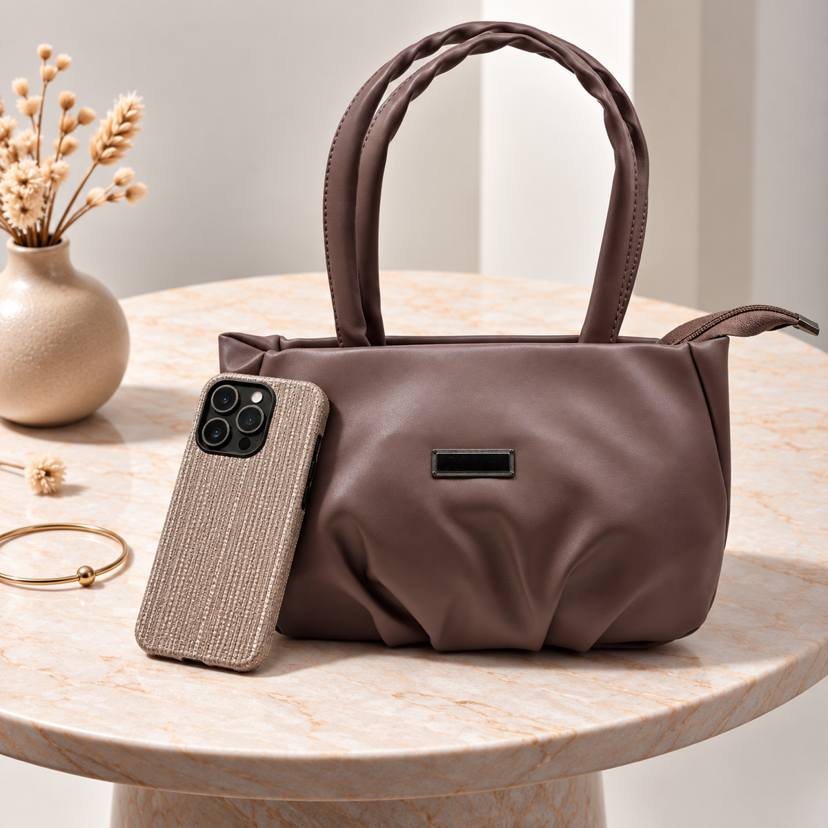 Women’s Stylish Handbag | Premium PU Leather Tote Bag | Spacious Shoulder & Hand Bag