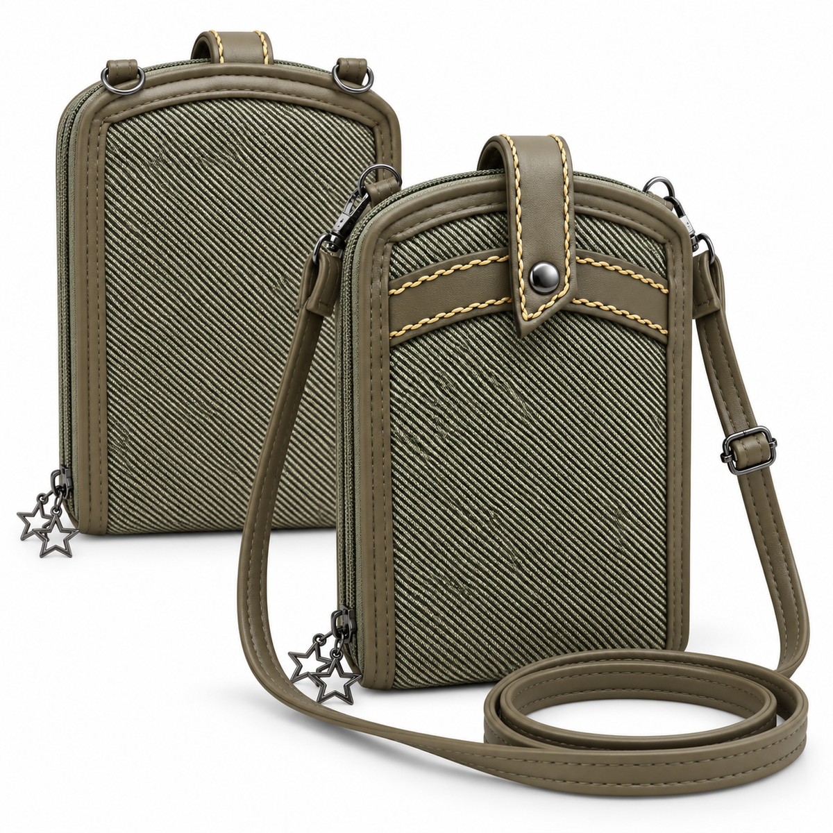 Women’s Sling Bag with Adjustable Strap | Stylish 2-Zip Crossbody Bag for Daily Use | Compact Shoulder Bag with Multiple Compartments