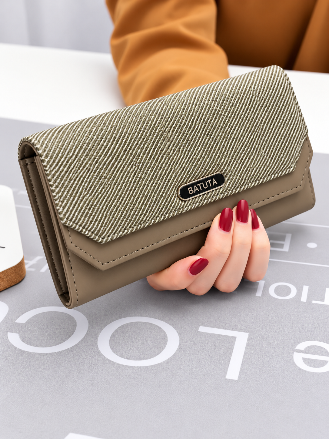 BATUTA Women’s Three Zip Multi-Compartment Clutch Wallet | Stylish Long Purse with Zipper Pocket | Spacious Ladies Wallet for Cash, Cards & Mobile