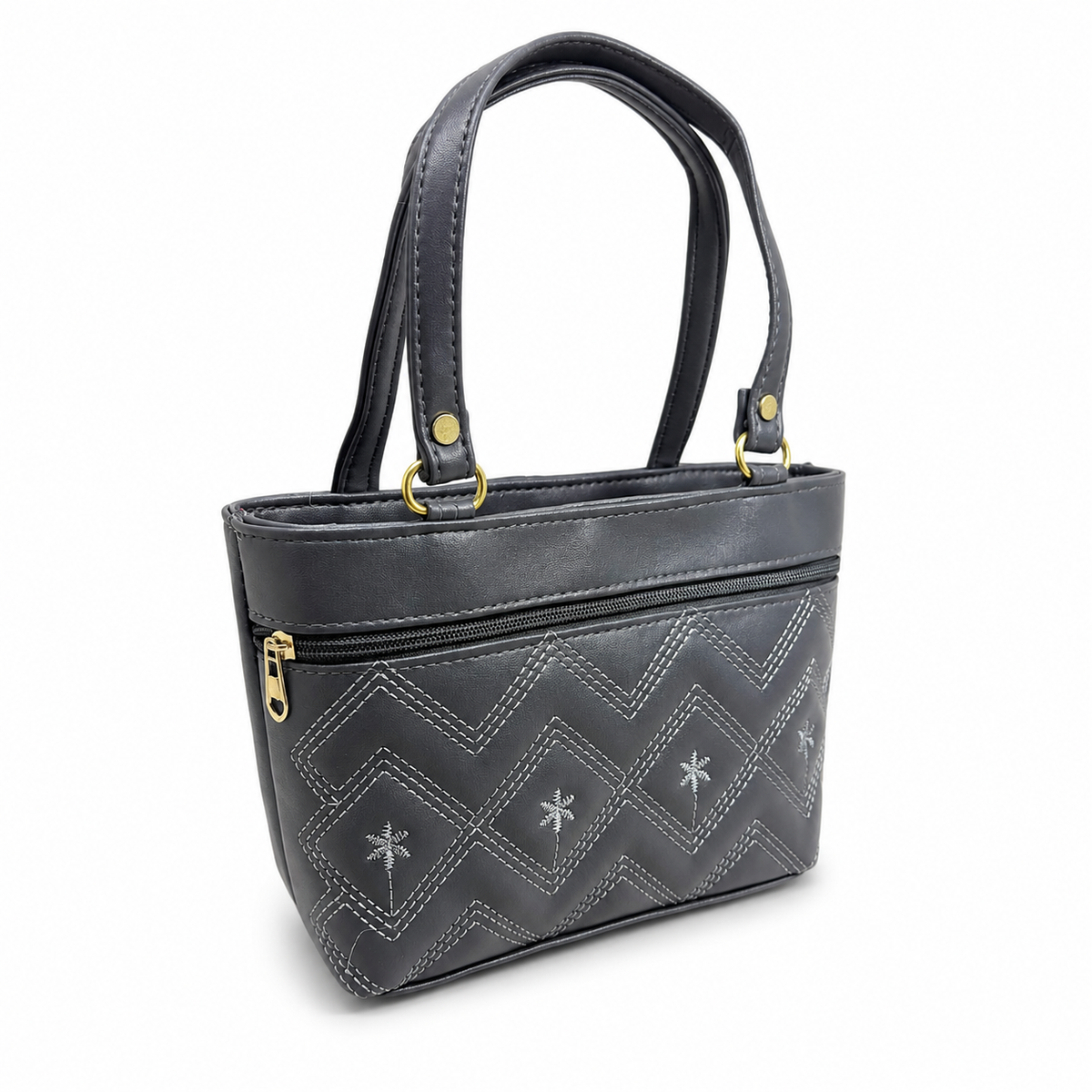 Women Stylish PU Leather Handbag | Small Tote Bag for Daily Use | Zipper Closure Hand Purse for Girls & Women
