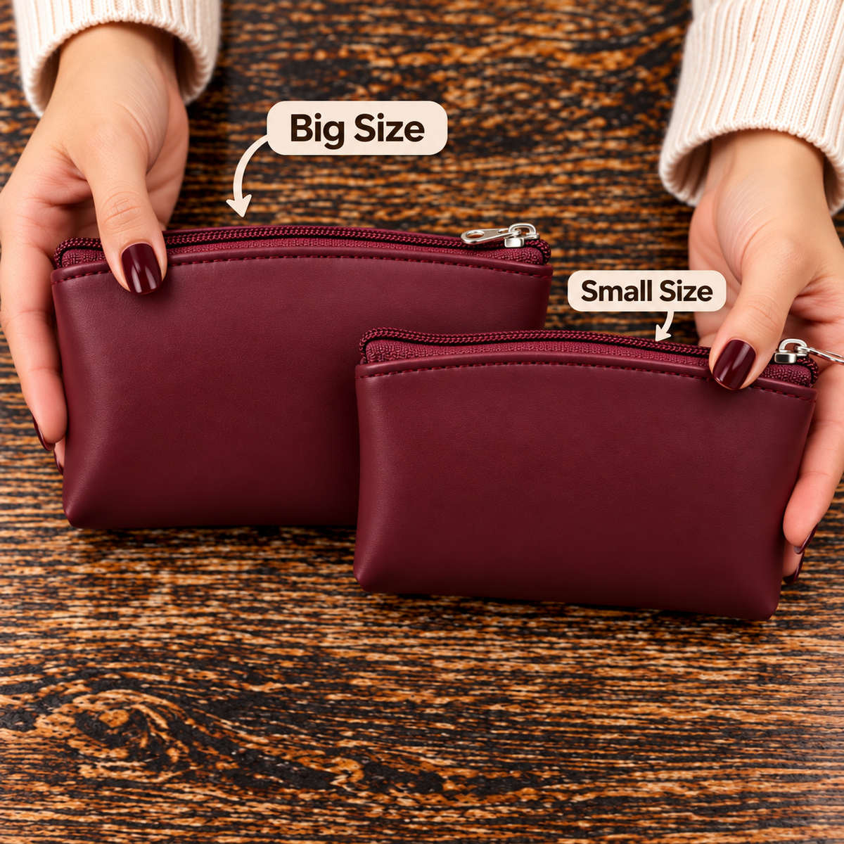 BATUTA Women Wallet Set of 2 | Small & Large Ladies Wallet | Zipper Wallet for Women | Multipurpose Wallet for Cash, Cards & Essentials