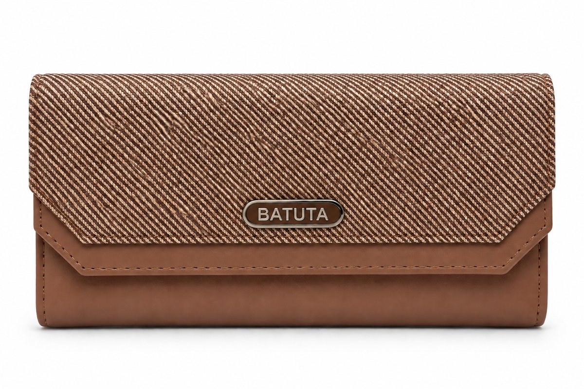 BATUTA Women’s Three Zip Multi-Compartment Clutch Wallet | Stylish Long Purse with Zipper Pocket | Spacious Ladies Wallet for Cash, Cards & Mobile