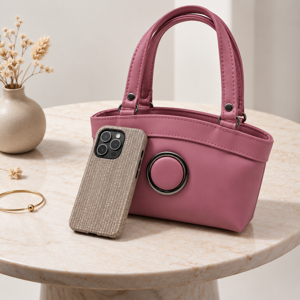 Women Handheld Bag | Stylish Tote Handbag for Office, Daily Use & Casual Wear | Spacious Ladies Hand Bag