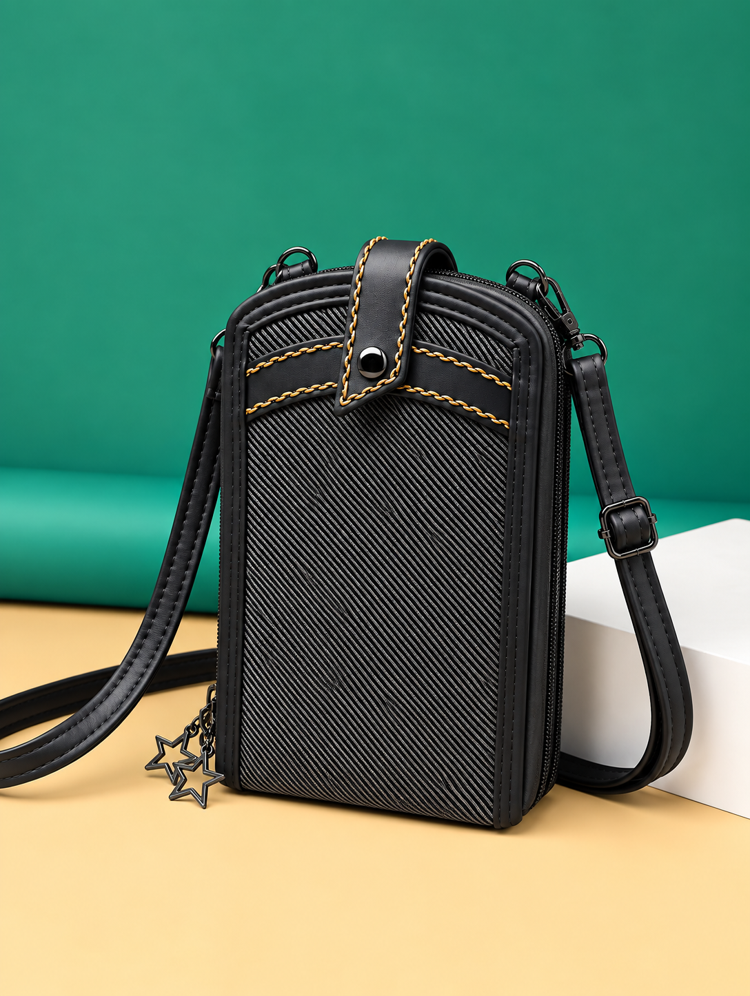Women’s Sling Bag with Adjustable Strap | Stylish 2-Zip Crossbody Bag for Daily Use | Compact Shoulder Bag with Multiple Compartments