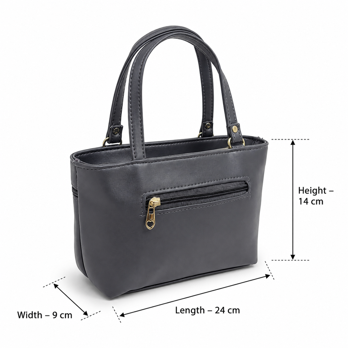 Women Stylish PU Leather Handbag | Small Tote Bag for Daily Use | Zipper Closure Hand Purse for Girls & Women