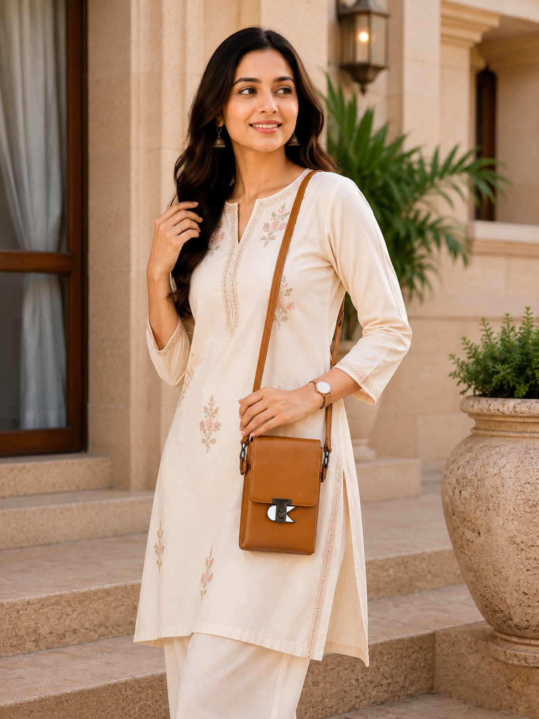 Women’s Stylish Sling Bag | Premium Faux Leather Crossbody Bag for Women | Compact Shoulder Bag with Adjustable Strap, Front Flap & Secure Closure
