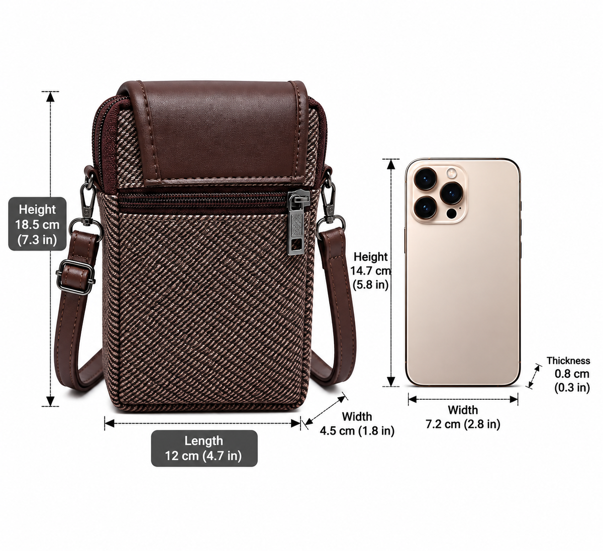 Women’s Mobile Slim Sling Bag for Smartphone | Compact Crossbody Bag with Adjustable Strap | Stylish Mini Mobile Phone Bag for Travel, Shopping & Daily Use
