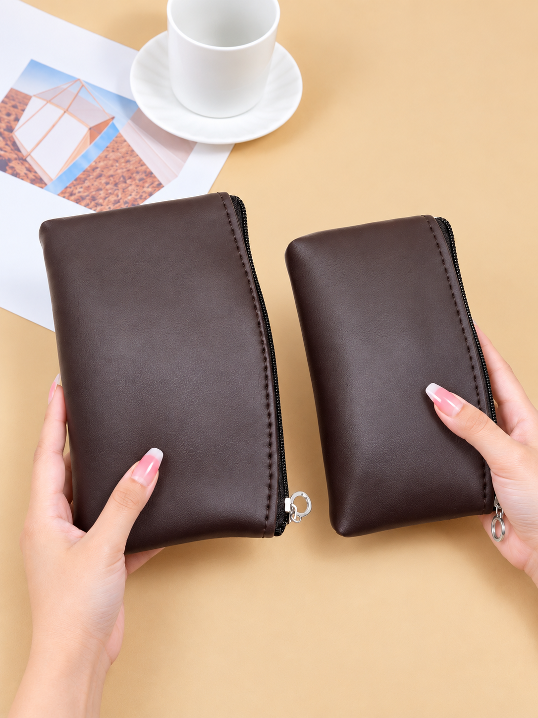 BATUTA Women Wallet Set of 2 | Small & Large Ladies Wallet | Zipper Wallet for Women | Multipurpose Wallet for Cash, Cards & Essentials