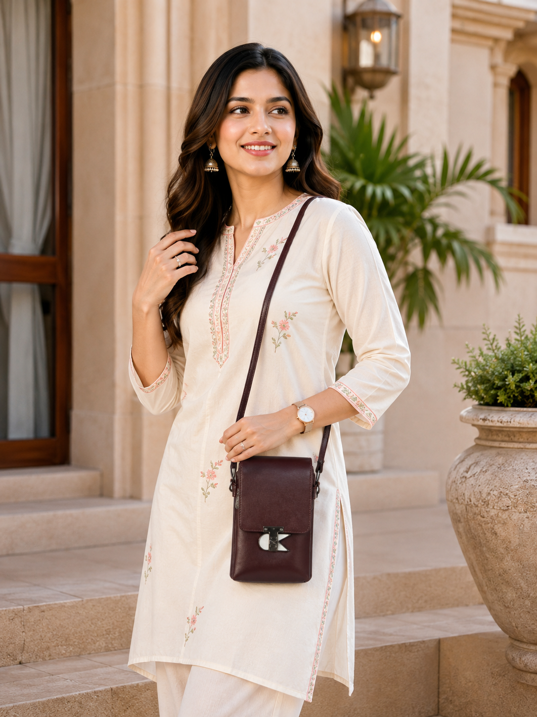 Women’s Stylish Sling Bag | Premium Faux Leather Crossbody Bag for Women | Compact Shoulder Bag with Adjustable Strap, Front Flap & Secure Closure