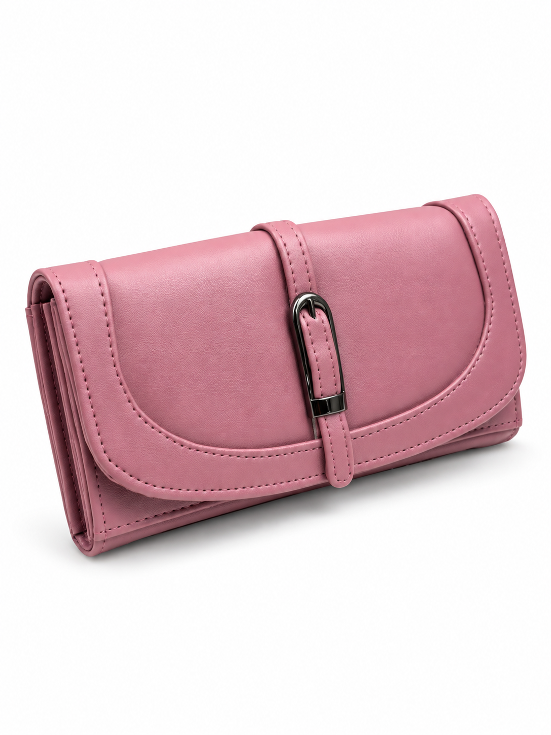 Women’s Stylish Clutch Wallet with Flap Closure | Elegant PU Leather Long Wallet for Women | Multiple Compartments & Card Holder |