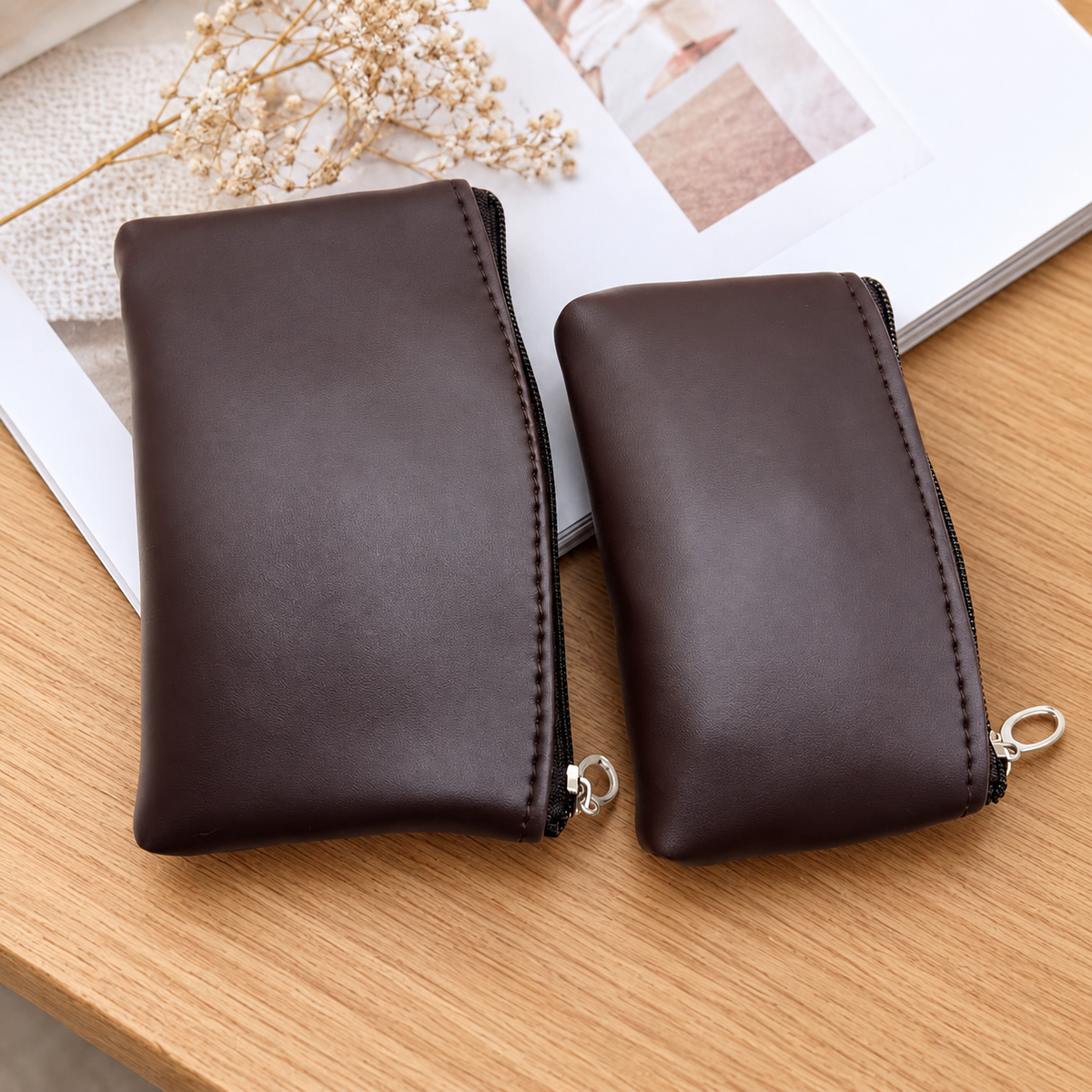 BATUTA Women Wallet Set of 2 | Small & Large Ladies Wallet | Zipper Wallet for Women | Multipurpose Wallet for Cash, Cards & Essentials