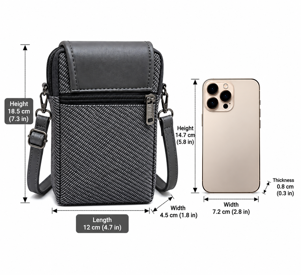 Women’s Mobile Slim Sling Bag for Smartphone | Compact Crossbody Bag with Adjustable Strap | Stylish Mini Mobile Phone Bag for Travel, Shopping & Daily Use