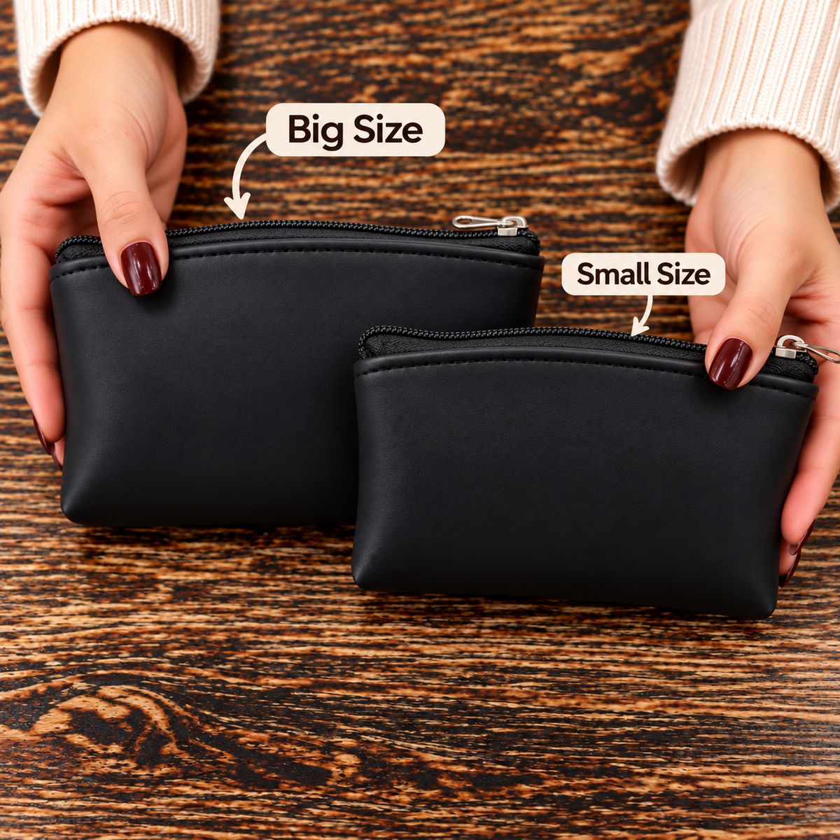 BATUTA Women Wallet Set of 2 | Small & Large Ladies Wallet | Zipper Wallet for Women | Multipurpose Wallet for Cash, Cards & Essentials