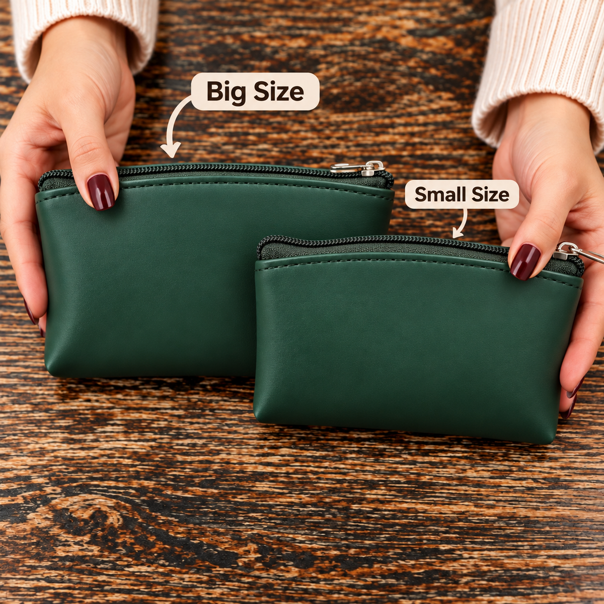 BATUTA Women Wallet Set of 2 | Small & Large Ladies Wallet | Zipper Wallet for Women | Multipurpose Wallet for Cash, Cards & Essentials