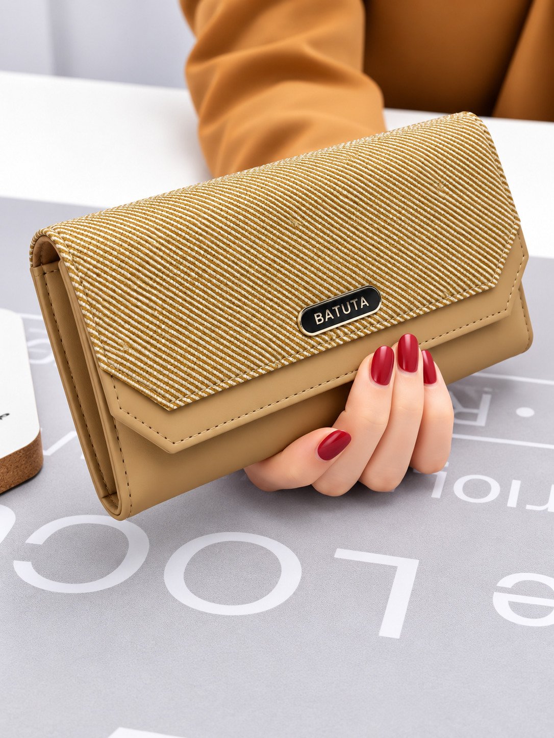 BATUTA Women’s Three Zip Multi-Compartment Clutch Wallet | Stylish Long Purse with Zipper Pocket | Spacious Ladies Wallet for Cash, Cards & Mobile