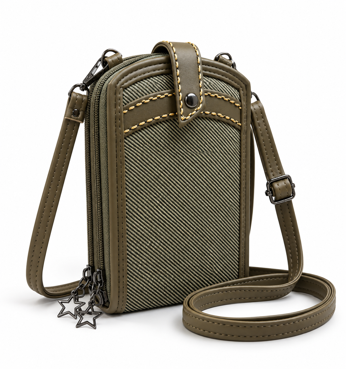Women’s Sling Bag with Adjustable Strap | Stylish 2-Zip Crossbody Bag for Daily Use | Compact Shoulder Bag with Multiple Compartments