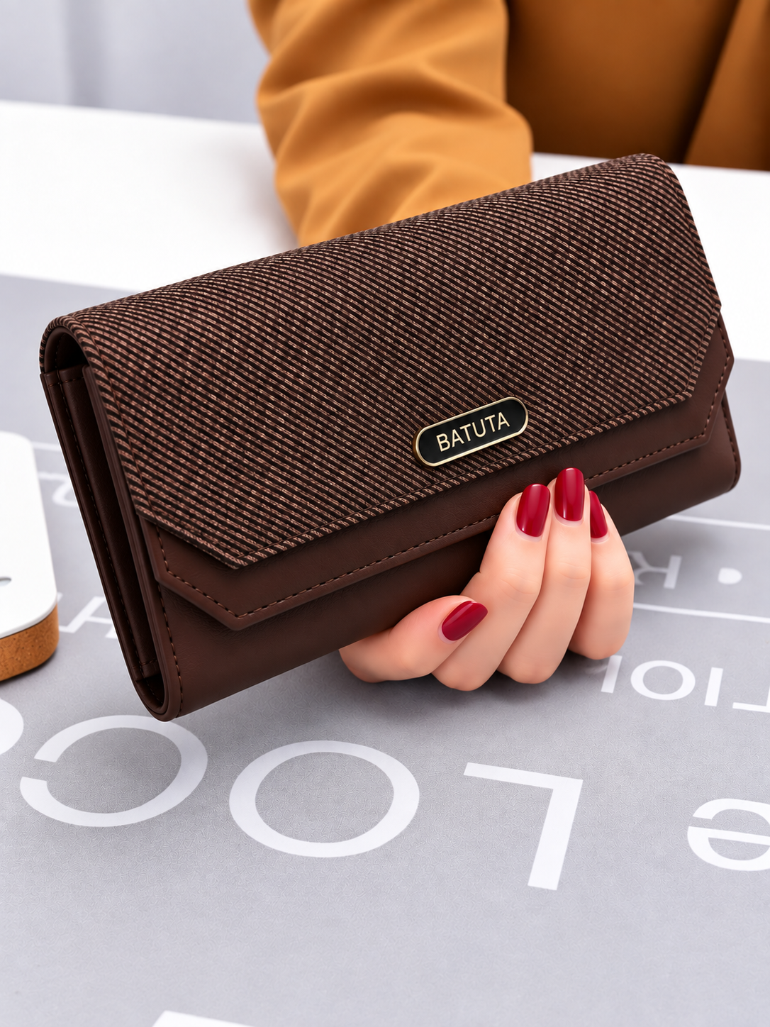BATUTA Women’s Three Zip Multi-Compartment Clutch Wallet | Stylish Long Purse with Zipper Pocket | Spacious Ladies Wallet for Cash, Cards & Mobile